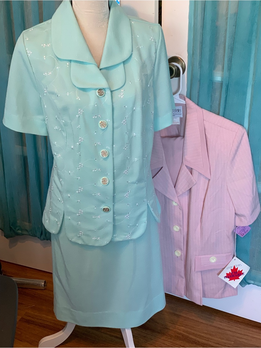 Vintage 1980s skirt suits vintage size 18/18p lot of 2 Cottagecore Grandmacore